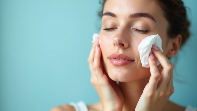 Démaquillage des lèvres et du visage