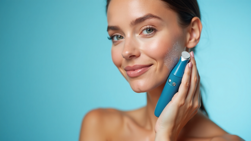 anti aging facial skin scrubber device : MicroCurrent Skin Scrubber & Blackhead Remover 9-in-1