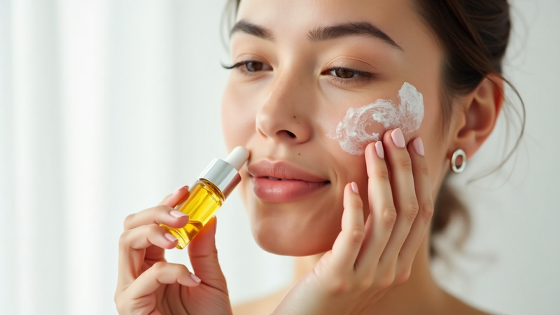 Vitamine C, rétinol et acide hyaluronique topique